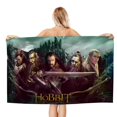 thumbnail image 1 of Hobbit Toalla de playa de secado rápido con diseño temático, regalo para mujeres y niñas, ideal para cumpleaños, fans, amantes de la música, uso en la playa o al aire libre, 78 × 160 cm, 1 of 6