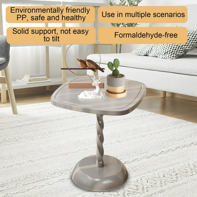 Taicans Round Spindle Plastic Accent Table,Drink Tables for Small