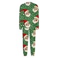 thumbnail image 2 of Odeerbi Christmas Pajamas for Family Holiday Long Sleeve Family Christmas Pajamas Matching Sets Dad Parent-Child Printed Home Wear Two-Piece Sleepwear Xmas Family Matching PJs Set Green, 2 of 4
