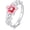 5, variant on Lab Grown Diamond Cherry Blossoms Rings for Women,925 Sterling Silver Flower Stacking Statement Band Jewelry Gifts for Graduation Birthday