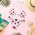 thumbnail image 6 of Valentine's Day Love ECG Detachable Sponge Adjustable Strap Bikini Set Two-Pack Swimsuit Women Swim Suit, 6 of 6