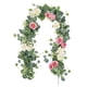 thumbnail image 3 of Arreglo floral de enredaderas artificiales, hebras versátiles de eucalipto sintético Rosa Blanco, 3 of 8