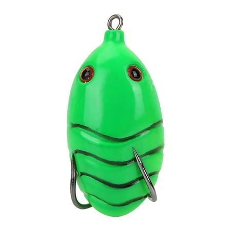 Powodzenia Artificial Lifelike Fishing Lures Silicone Frog Shape Soft Baits Tackle Accessory(green)