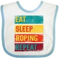 thumbnail image 3 of Inktastic Calf Roping Rodeo Eat Sleep Roping Repeat Boys or Girls Baby Bib, 3 of 4