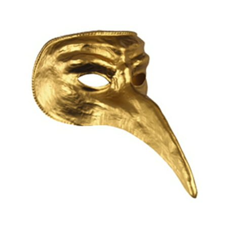 New Halloween Costume Unisex Long Nose Gold Venetian Carnival Mask