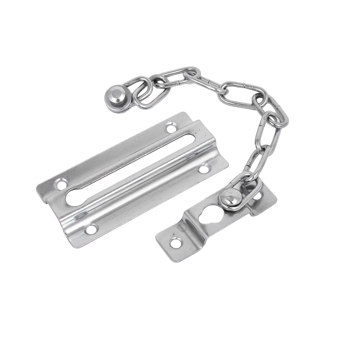 Home Store Security Slide Bolt Door Chain Lock Silver Tone 260mm Length ...