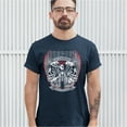 thumbnail image 3 of Tee Hunt Respect is Earned T-Shirt Outlaw Biker Route 66 Ride or Die Skulls Men's Tee, Navy Blue, Medium, 3 of 5