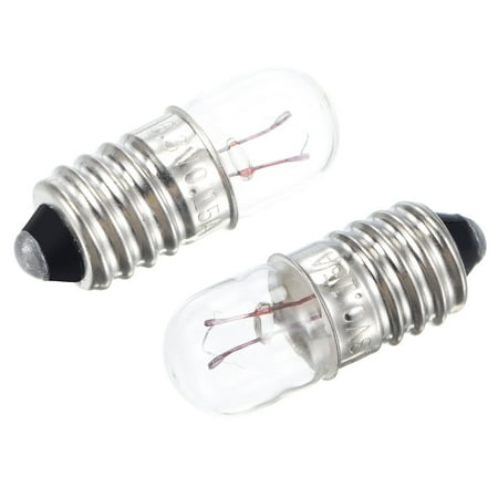 

Uxcell 0.9 x0.4 6.3V E10 Mini Incandescent Bulbs Metal Silver Tone 25Pcs