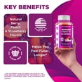 thumbnail image 6 of (2 pack) Vitamatic Prebiotic Fiber Gummies for Adults - 7G Fiber Extra Strength - Zero Sugar Added - 60 Pectin Based Gummies - Digestive Health & Regularity Support, 6 of 12