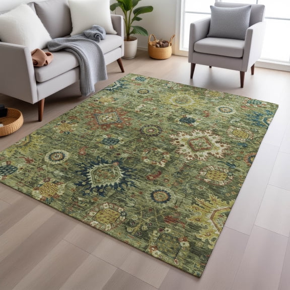 Addison Rugs Chantille Indoor/Outdoor Traditional Global Aloe Machine Washable Rectangle Rug, 10' x 14'