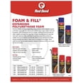 thumbnail image 2 of Red Devil Foam & Fill 0908 Polyurethane Sealant, Liquid, Champagne, 8 fl-oz Aerosol Can, 2 of 5