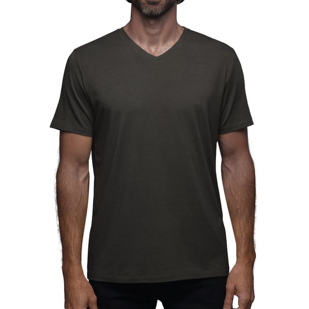 Playera Cuello V Para Hombre De Algodón Pima y Tela Spandex Unbranded Co V Neck Dark Olive S