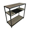thumbnail image 4 of Eccostyle Solid Bamboo & Steel Frame Console Table W Wireless USB Charger - Brushed Gray, 4 of 5