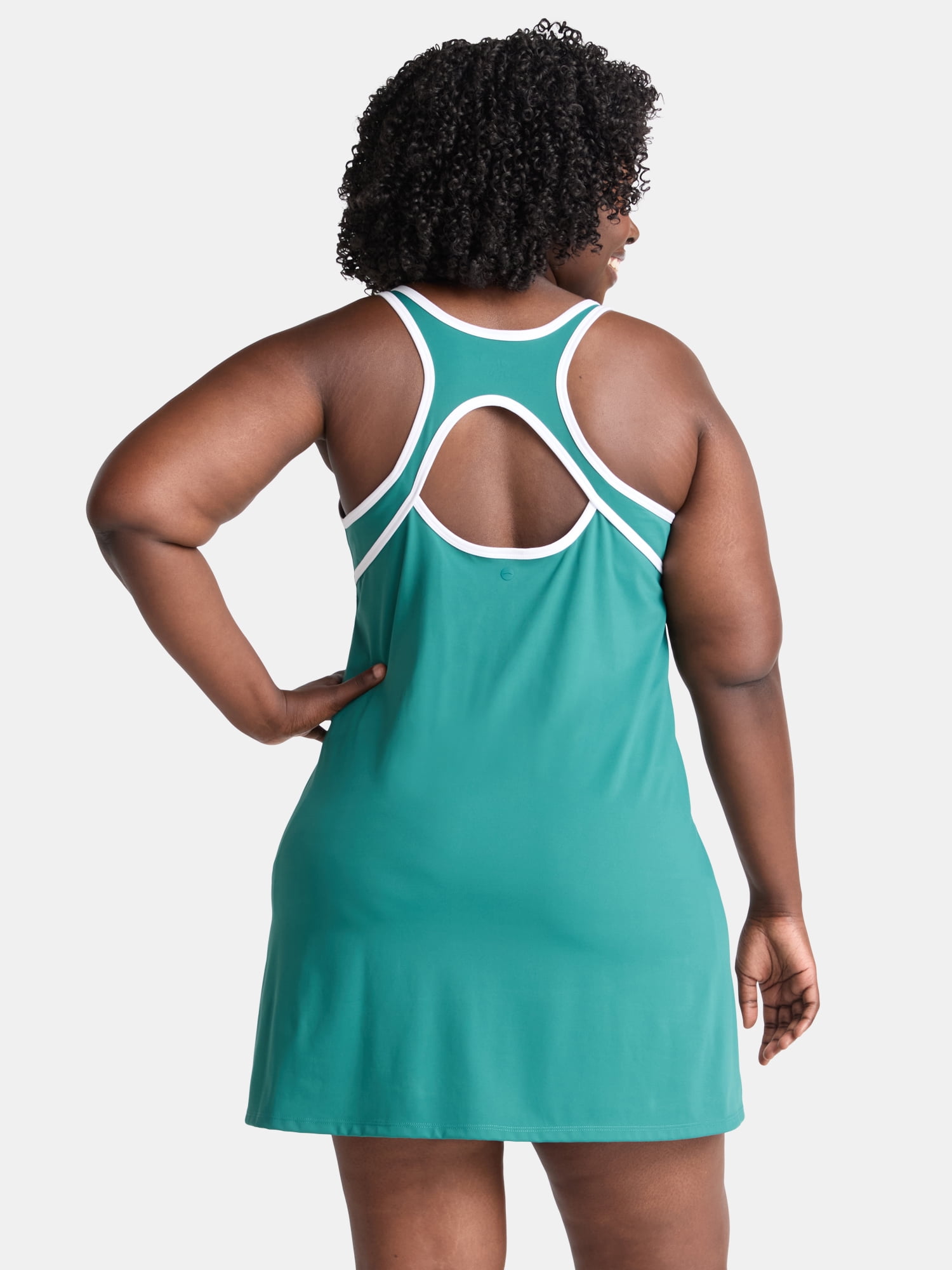 Avia Women's and Women's Plus Racerback Active Piped Dress, Size XS-4X