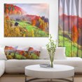 thumbnail image 1 of Colorful Mountain Village - Landscape Photo Canvas Art Print, 1 of 3