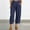 Blue, variant on Rigardu women's pants pants for women work pants for women womens work pants Womens Cotton Fashion Size Zipper Pant Pants Loose With Pocket Button Plus Pants Blue L