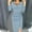 A0771-Sky Blue, variant on CALAFEBILA Summer Dresses for Women Long Sleeve V-neck Solid Color Midi Bodycon Dress Sequin Party Long Dresses for Women 2025