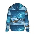 thumbnail image 3 of Kll Mountain Cottage In Snow Print Men'S Women’s Upf 50+ Sun Protection Outdoor Hoodie Jacket Long Sleeve Fishing Hiking Performance Shirt- Large, 3 of 8