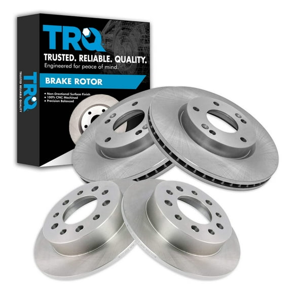 TRQ Front and Rear Brake Rotors Set Fits Select 2003-2008 Hyundai Tiburon