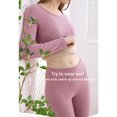 thumbnail image 4 of Sonducket Ropa interior térmica para mujer, medias gruesas cálidas para invierno, conjuntos largos de piezas con calefacción para clima frío, ropa Pijama Negro/Conjunto/L Sonducket AP013086-01B, 4 of 6