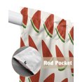 thumbnail image 6 of Swag Curtains, Summer Fruit Watermelon Slices Rod Pocket Kitchen Curtains Valances Tier Curtains Swag Valance Curtains for Bedroom Living Room 28" x 36", 2 Panels, 6 of 6
