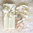 thumbnail image 3 of Antique White & Rose Gold Grosgrain Ribbon 1 inch, 10 Yards Per Roll | Double Face, Premium Fabric Ribbon with Metal Trim for Gifts, Party Favors, Baby Showers, Corporate, 3 of 4