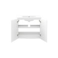 thumbnail image 6 of Modway Bryn 30" Modern Wood/Ceramic Wall-Mount Bathroom Vanity in White, 6 of 8