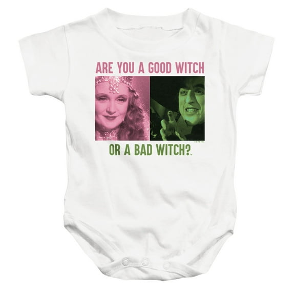 The Wizard of Oz Good Witch or Bad Witch Unisex Infant Snap Suit for Baby, White, X-Large