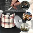 thumbnail image 4 of Yayeee Ashtray with Lid for Cigarette Smokeless Stainless Steel Home Ash Holder, Red Tartan, 4 of 7