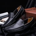thumbnail image 4 of Men's Casual Fashion Leather Shoes Comfortable Lazy Loafers Outdoor Driving Work, 4 of 7
