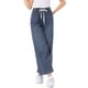 thumbnail image 1 of Jeans de pierna ancha para mujer INSPIRE CHIC con cintura elástica y cordón, pantalones de mezclilla casuales con bolsillos, gris azul XS, 1 of 6