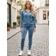 thumbnail image 2 of Conjunto de Sudadera y Pants Aterciopelado Unitalla para Mujer Diseño Cómodo y Sofisticado, 2 of 5