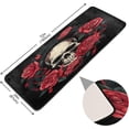 thumbnail image 2 of FREEAM Skull Rose Runner Rug - 24"x72" Ultra Soft Non-Slip Floor Mat Washable Area Rugs for Kitchen Bathroom Entry Home Decor, 2 of 7