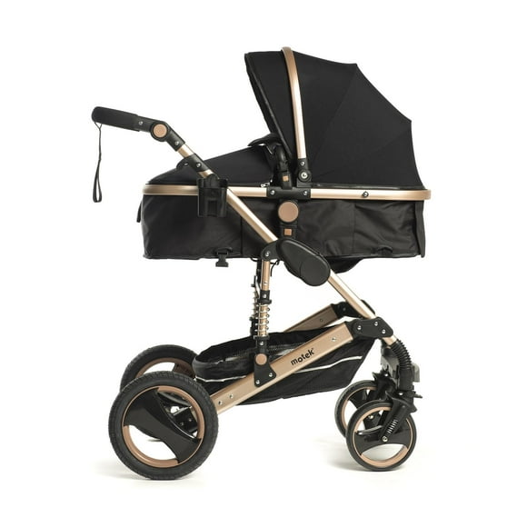 Carriola de Paseo Bebe Motek Dancy Pro 2 en 1 Bambineto Aluminio dorado