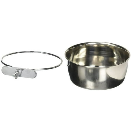 Prevue Stainless Steel Bolt-On Coop Cup [Bird, Cups & Waterers & Feeders] 20 oz