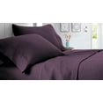 thumbnail image 1 of Three Quarter Size Giza Cotton Sheet Set Solid - 4 Piece - Hotel Luxury Bed Sheets- 30" Deep Pockets Easy Fit - Breathable & Cooling Sheets ( Plum ), 1 of 6