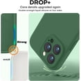 thumbnail image 4 of Compatible with iPhone 15 Pro Max Case, Upgraded Premium Silicone, [Camera Protection] [Soft Anti-Scratch Microfiber Lining] Shockproof Phone Case for iPhone 15 Pro Max 6.7 inch - Green, 4 of 14