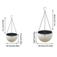 thumbnail image 2 of Uanit 18.1 Inch Self-Watering Hanging Planters, Garden Flower Plant Pot Container, Hanging Basket Planter with Drainer and Chain for Indoor Outdoor Use, Coffee Brown, 2 of 7