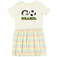 thumbnail image 3 of Inktastic Go, Brazil- Soccer, Football Girls Toddler Dress, 3 of 5