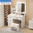 thumbnail image 1 of Tocador europeo, mueble de almacenamiento para dormitorio, mesa de maquillaje moderna, sencilla y de alta calidad., 1 of 4
