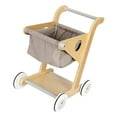 thumbnail image 3 of Carrito de compras de madera perfke para niños gris, 3 of 5