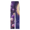 thumbnail image 4 of Magical Moonlit Floral Fantasy-2 Pajamas For Women Loose Retro Night Pajama Pants Comfortable Sleepwear Bottoms Homewear, 4 of 6