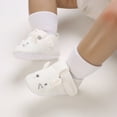 thumbnail image 6 of Generic Toddler Sneakers Autumn Winter Children Baby Shoes Boys Girls Cotton Soft Lightweight and Comfortable Hook Loop Cute Cartoon Pattern Breathable Walking Shoe (12-18 Months,White), 6 of 9