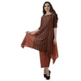 thumbnail image 1 of Moomaya Ensemble Kurti Kurta Pantalon pour Femmes Col Bateau Imprimé Robe 2 Pcs Tenue Ethnique, 1 of 6