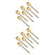 thumbnail image 2 of Toystoory Paquete de 6 cucharas de café de acero inoxidable, postre, Chocolate, leche, cucharillas colgantes de mango largo, cuchara para restaurante en Oro 2piezas Toystoory CBP192818, 2 of 6