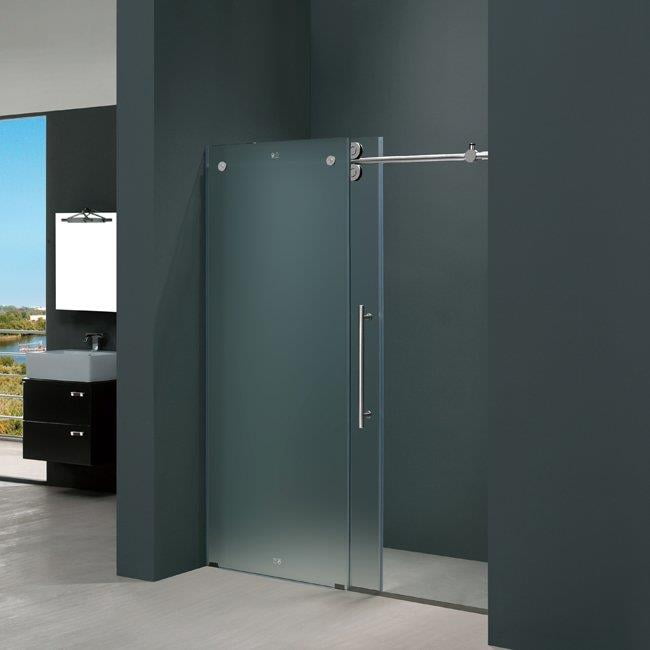 Vigo Vg6041chmt6074r 60 Inch Frameless Shower Door 37 Frosted Glass Chrome Hardware Right Com Vigo Vg6041chmt6074r 60 Inch, Vigo Sliding Shower Doors
