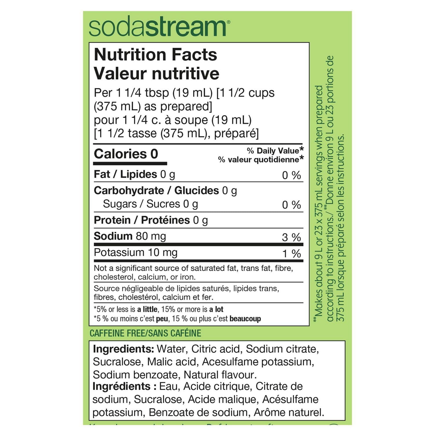 7up Zero Sugar Flavour for SodaStream, 440 ml, makes 9 liters