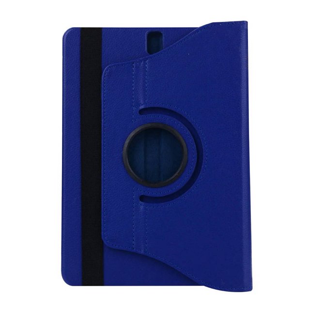Pour Samsung Galaxy Tab S3 9.7 SM-T820 SM-T825 T829 Tablette Case 360 Rotation Pliage Support Support Flip Housse de Protection en Cuir Bleu Foncé