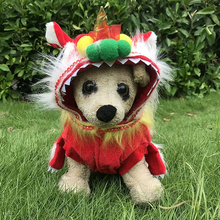 Mini Plush Cute Dog Plush deals Toys with Cute Mini Lion Clothes