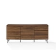 thumbnail image 3 of Crosley Furniture Teagan Buffet de Rangement pour Disques en Bois, Chêne Brun, 3 of 16